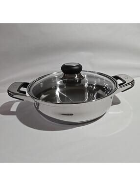 Oneida Immaculate 18/10 Stainless Steel 10x3" Double Handle Pan with Lid
